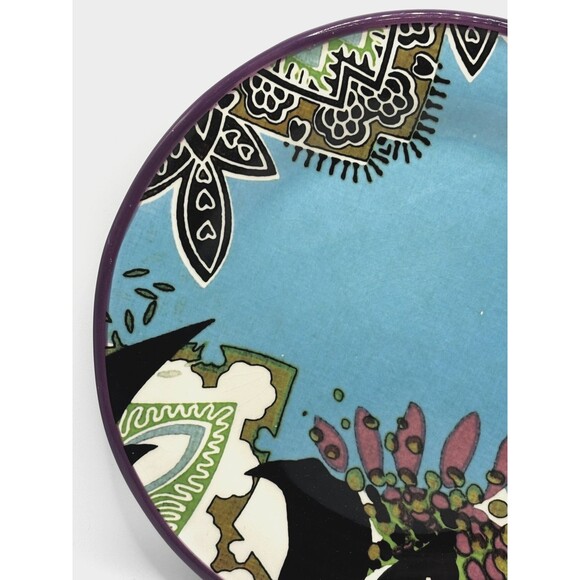 Tracy Porter Poetic Wanderlust Dinner Plates 11” Set of 2 Colorful Floral Boho - Picture 3 of 13